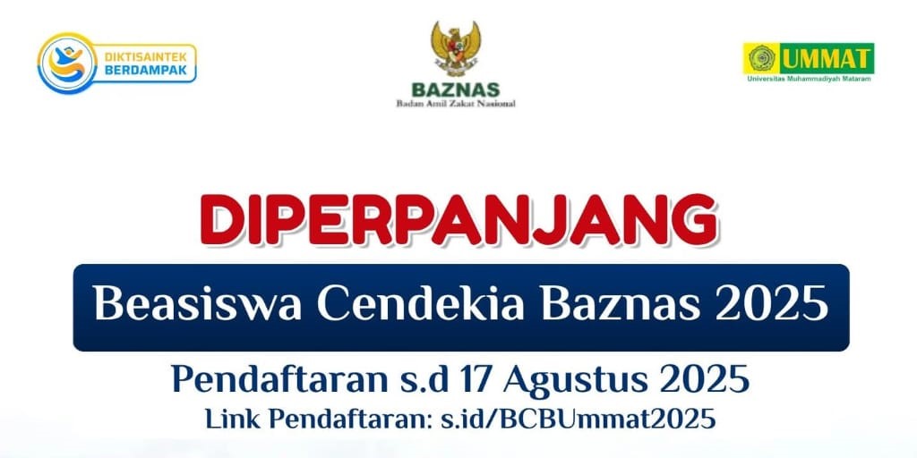 Kesempatan Emas, Segera Daftarkan Dirimu! Beasiswa Cendekia BAZNAS 2025 Diperpanjang