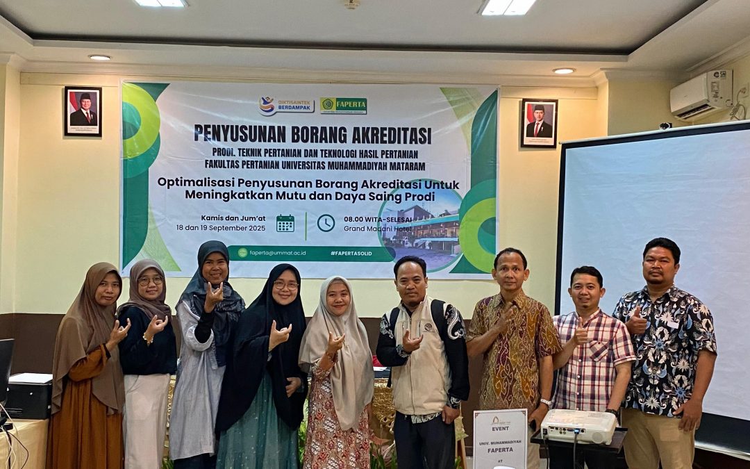 FAPERTA UMMAT Gelar Workshop Penyusunan Borang Akreditasi : Optimalisasi Strategi Tingkatkan Mutu Serta Daya Saing Prodi Teknik Pertanian dan Teknologi Hasil Pertanian